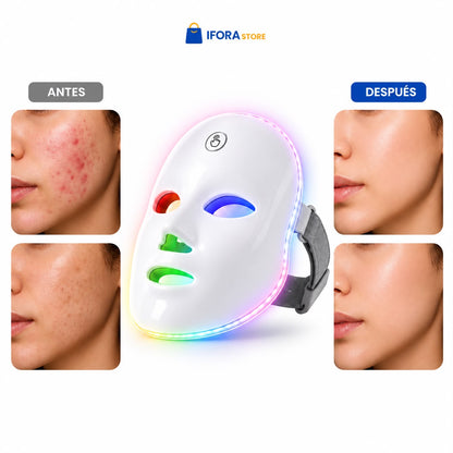 MASCARA LED FACIAL 7 COLORES PARA EL CUIDADO FACIAL