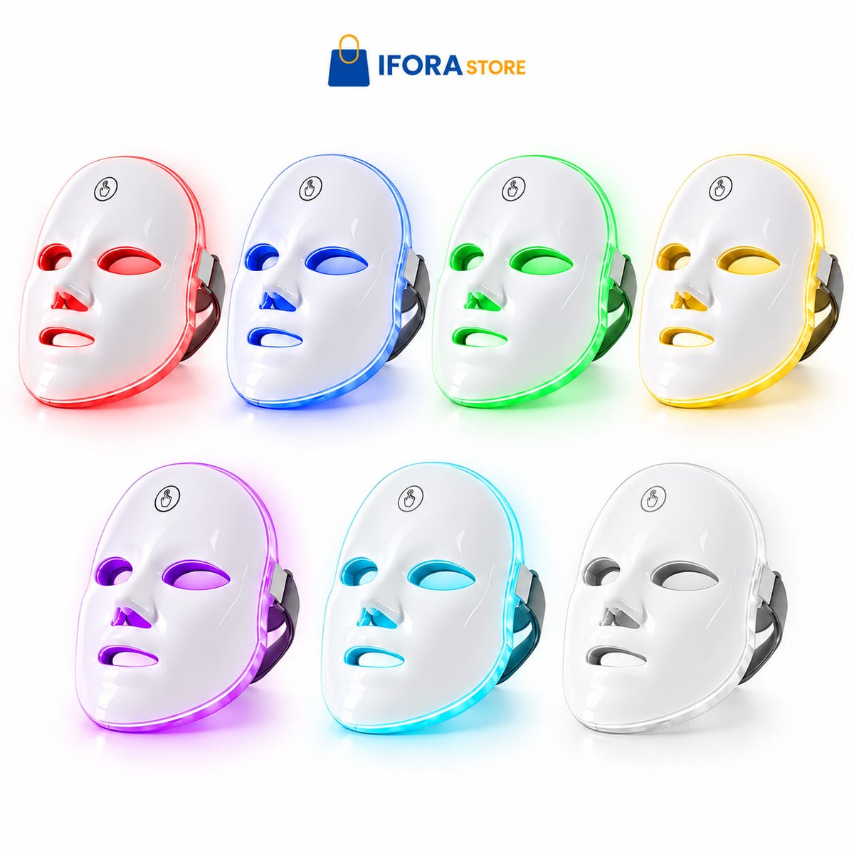 MASCARA LED FACIAL 7 COLORES PARA EL CUIDADO FACIAL